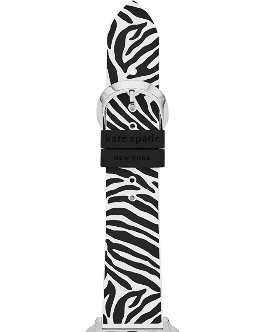 Watches Kate Spade New York | Kate Spade New York Watch Accessories Silicone Band For Apple Watch Kss0145 Black/White