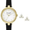 Watches Kate Spade New York | Kate Spade New York Fashion Watches 34 Mm Holland Leather Watch Ksw1776Set Black