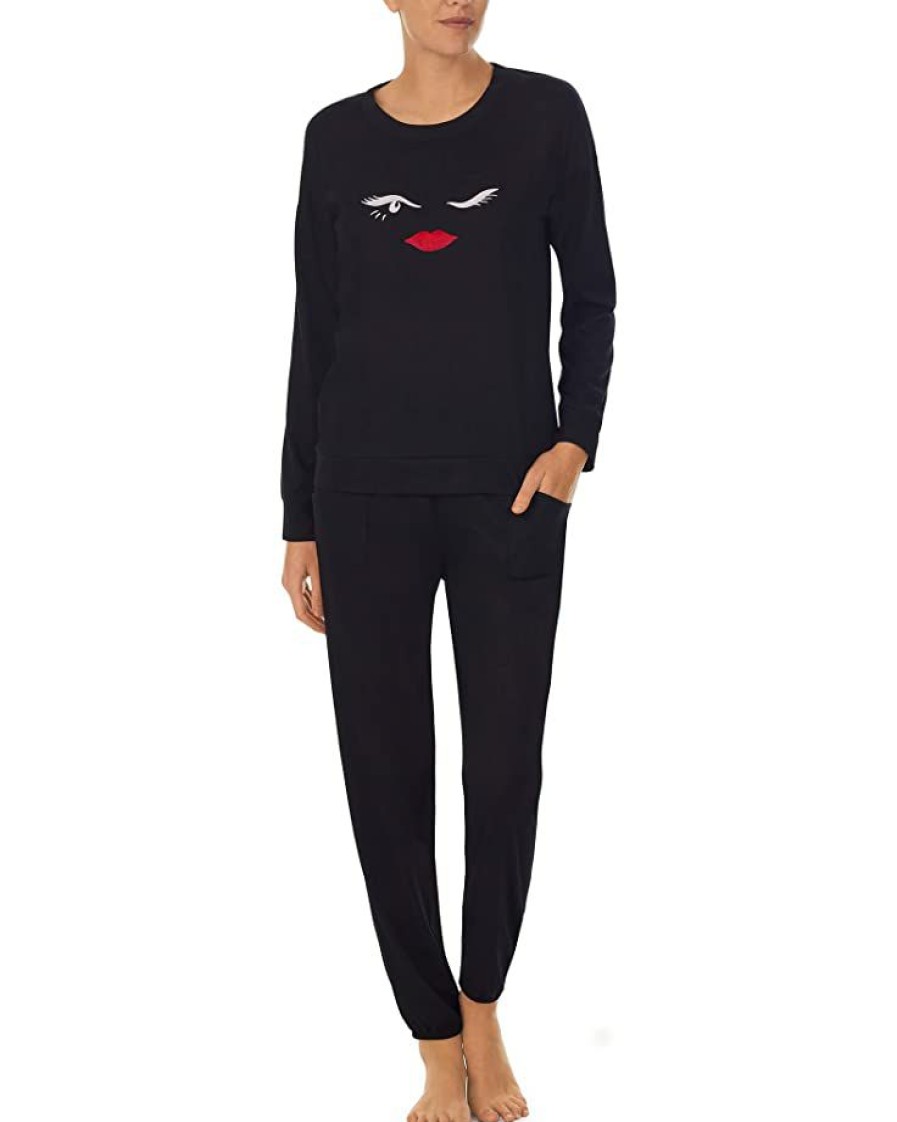 Clothing Kate Spade New York | Kate Spade New York Sleepwear Long Sleeve Joggers Pj Set