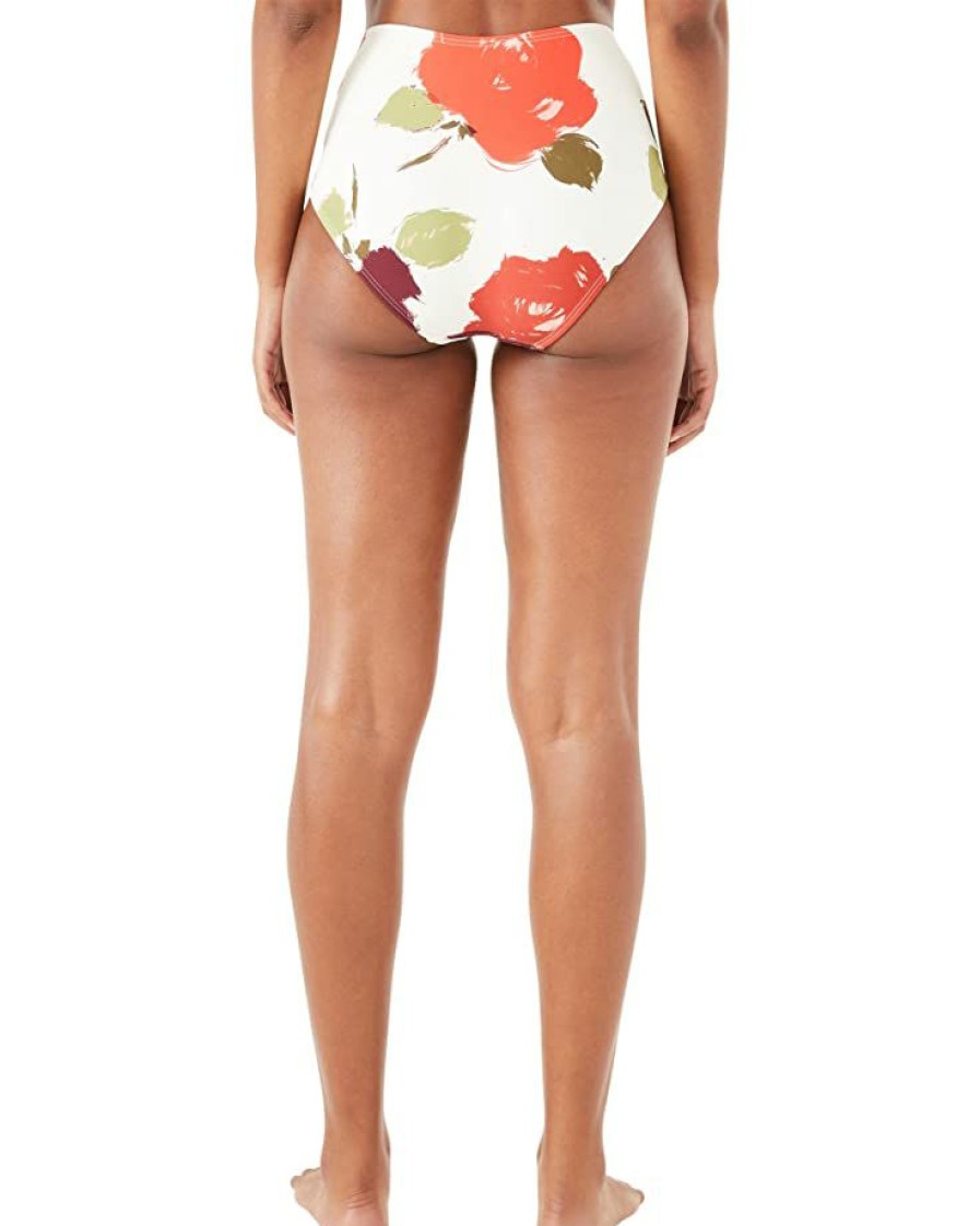 Clothing Kate Spade New York | Kate Spade New York Swimwear Just Rosy Classic Bikini Bottoms Ivory