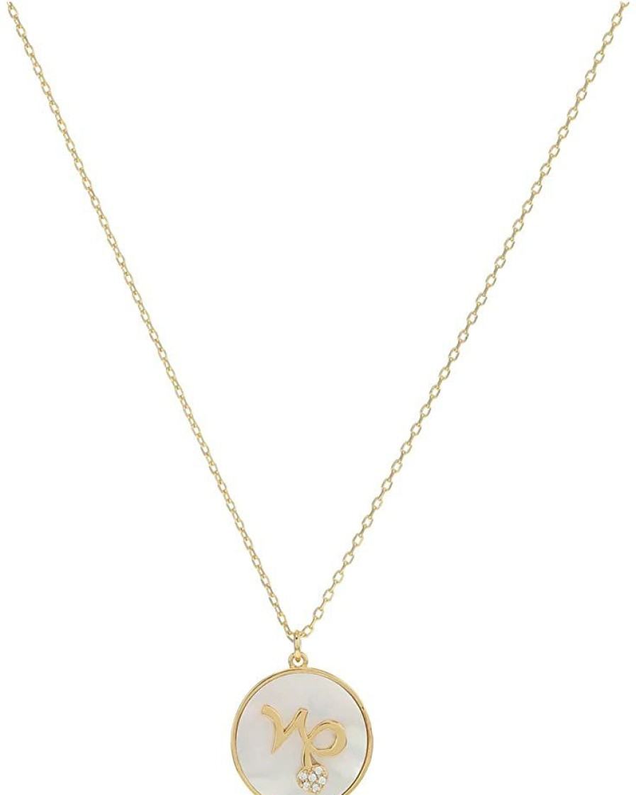 Jewelry Kate Spade New York | Kate Spade New York Necklaces In The Stars Mother-Of-Pearl Capricorn Pendant Necklace Mother-Of-Pearl/Gold