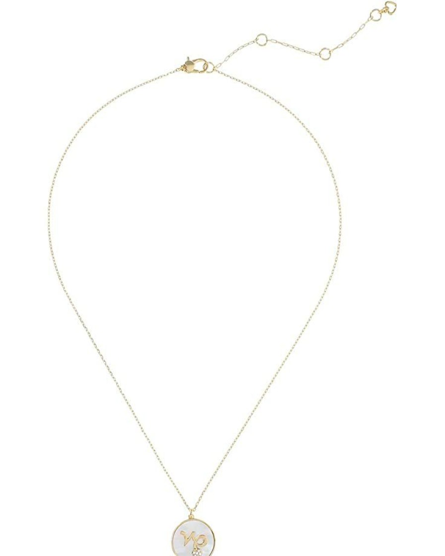 Jewelry Kate Spade New York | Kate Spade New York Necklaces In The Stars Mother-Of-Pearl Capricorn Pendant Necklace Mother-Of-Pearl/Gold