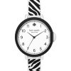 Watches Kate Spade New York | Kate Spade New York Fashion Watches 34 Mm Park Row Three Hand Silicone Watch Ksw1782 Black/White