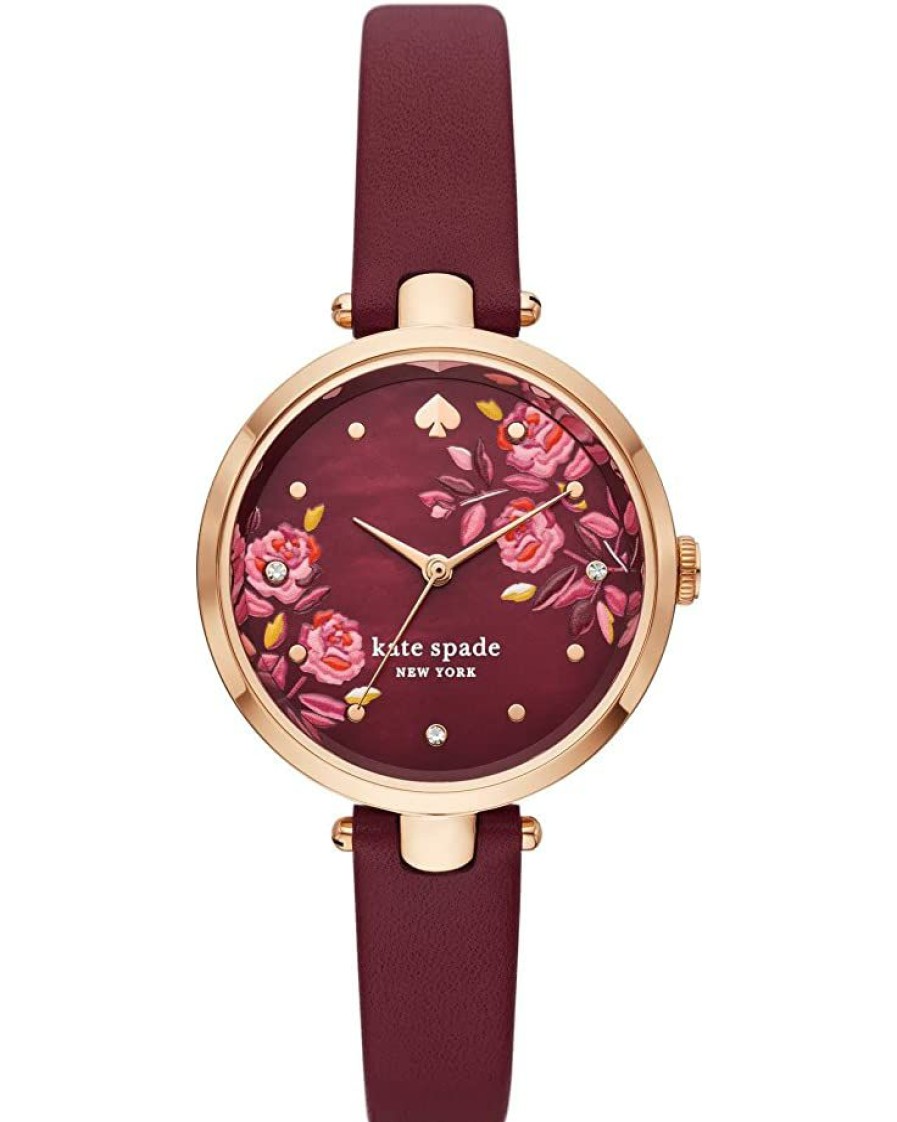 Watches Kate Spade New York | Kate Spade New York Fashion Watches 34 Mm Holland Leather Watch Ksw1768 Wine