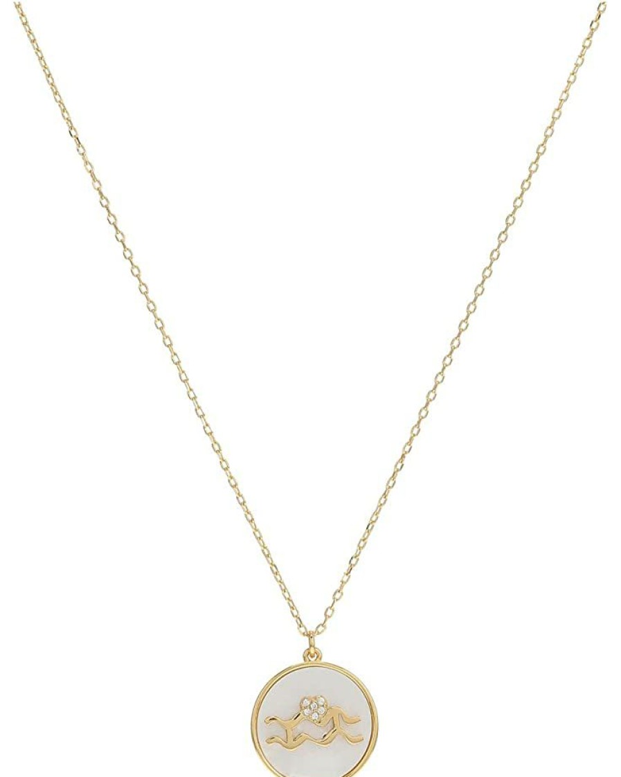 Jewelry Kate Spade New York | Kate Spade New York Necklaces In The Stars Mother-Of-Pearl Aquarius Pendant Necklace Mother-Of-Pearl/Gold