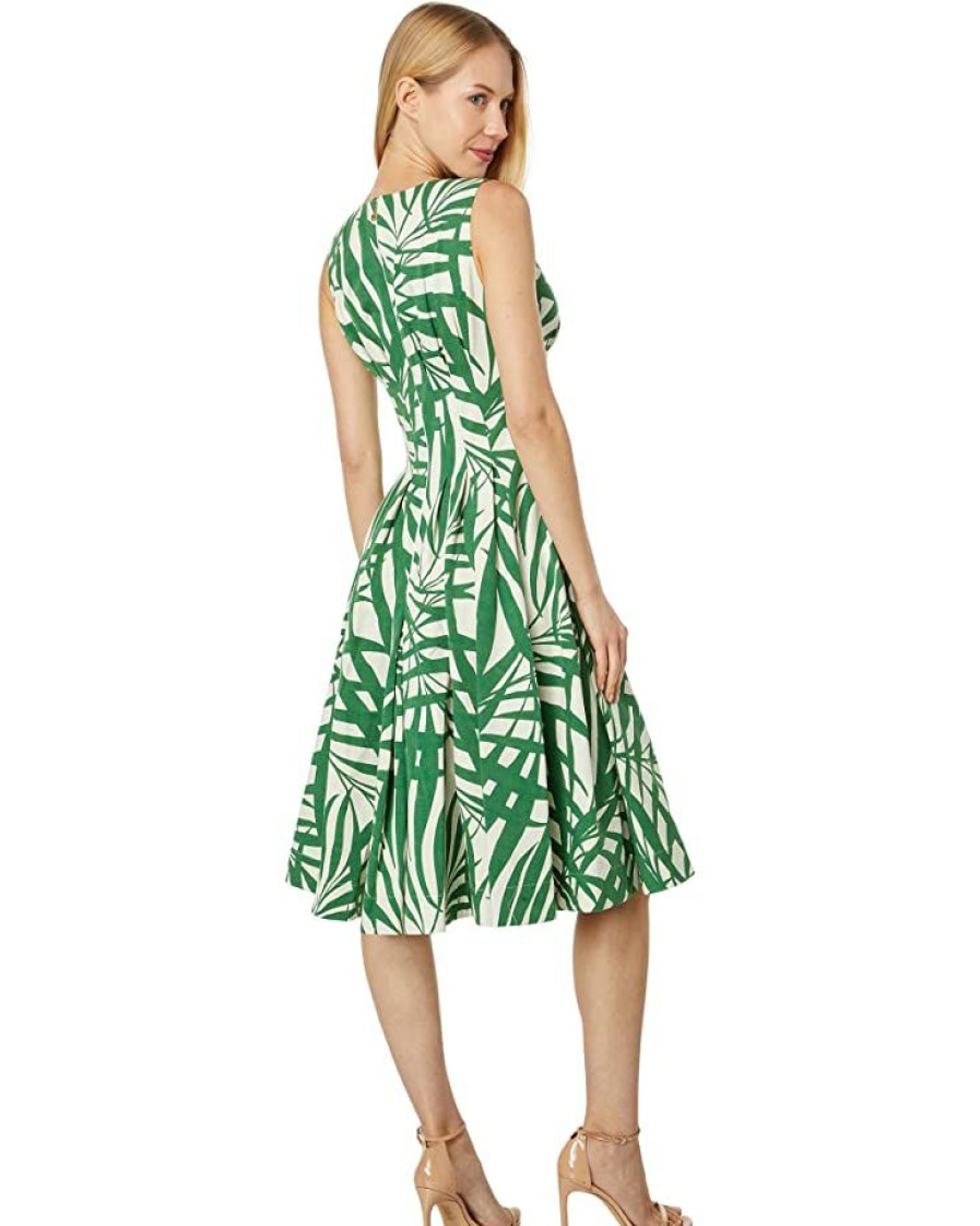 Clothing Kate Spade New York | Kate Spade New York Dresses Palm Fronds Amelia Dress Bitter Greens