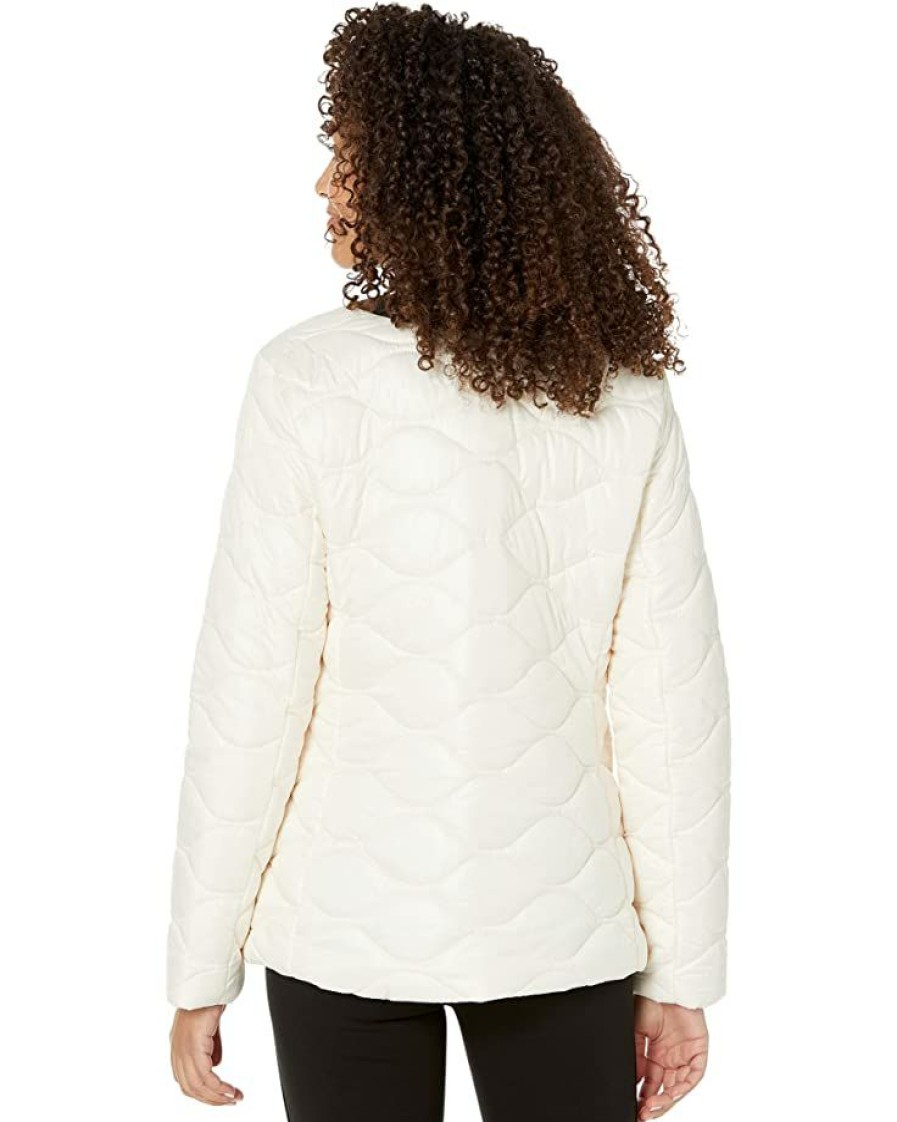 Clothing Kate Spade New York | Kate Spade New York Coats & Outerwear Quilted Jacket With Pearl Buttons Cream