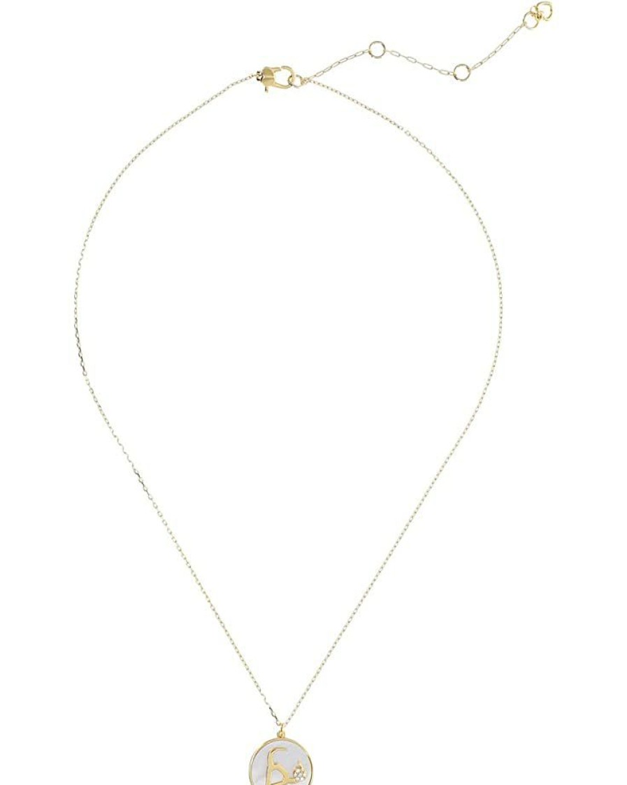 Jewelry Kate Spade New York | Kate Spade New York Necklaces In The Stars Mother-Of-Pearl Taurus Pendant Necklace Mother-Of-Pearl/Gold