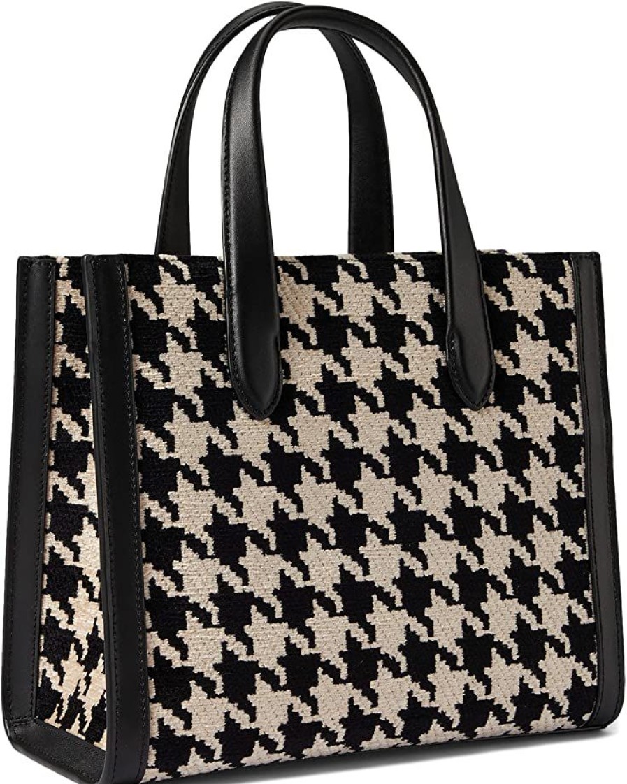 Bags Kate Spade New York | Kate Spade New York Handbags Manhattan Houndstooth Chenille Fabric Mini Tote Black Multi