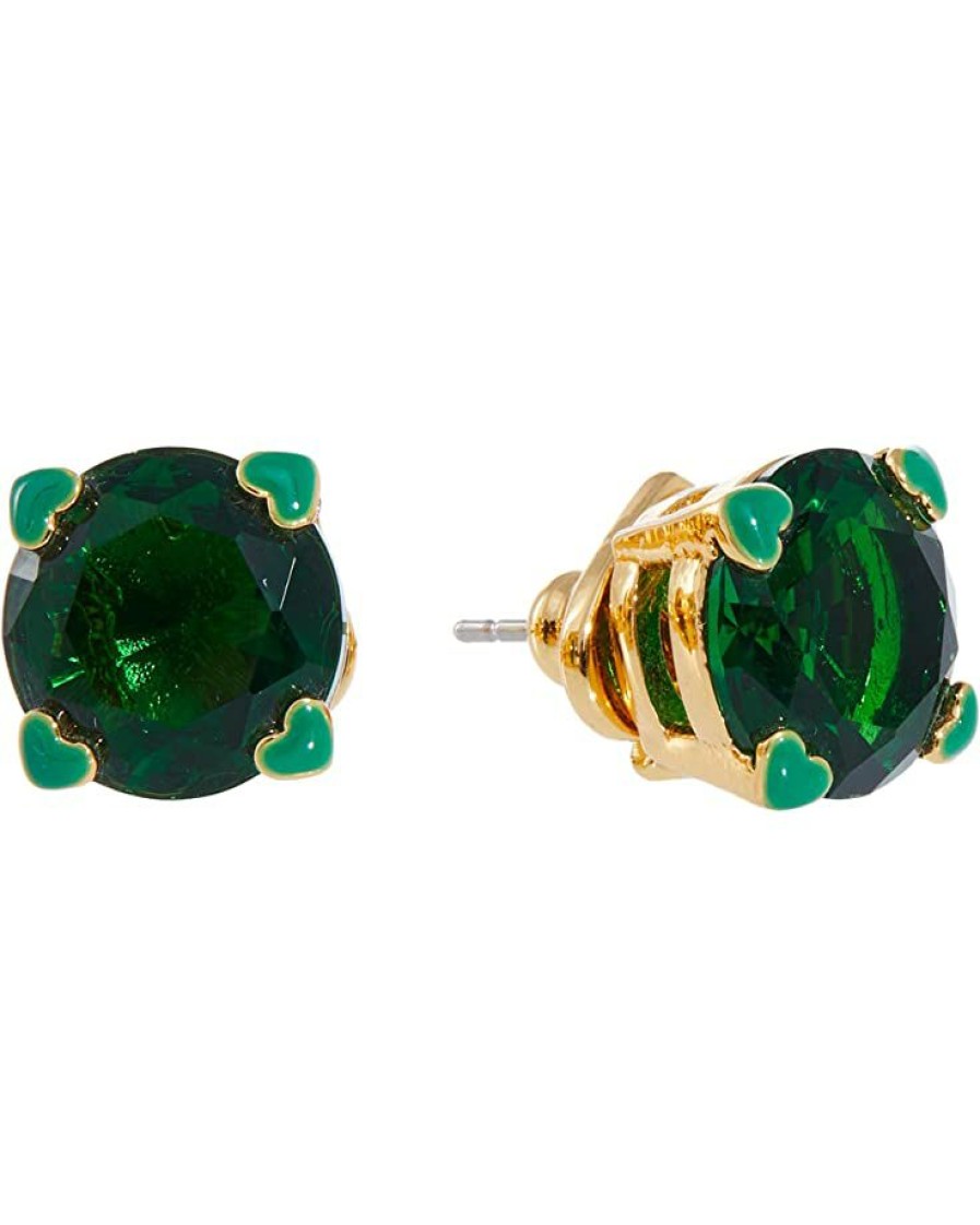 Jewelry Kate Spade New York | Kate Spade New York Heart Stud Earrings Emerald