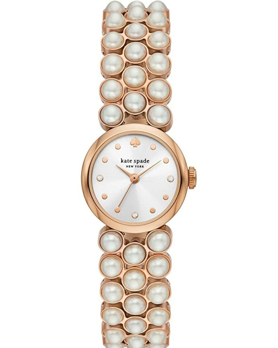 Watches Kate Spade New York | Kate Spade New York Fashion Watches 24 Mm Monroe Pearl Band Watch Ksw1784 White