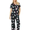 Clothing Kate Spade New York | Kate Spade New York Sleepwear Short Sleeve Cropped Pj Set Bold Daisy