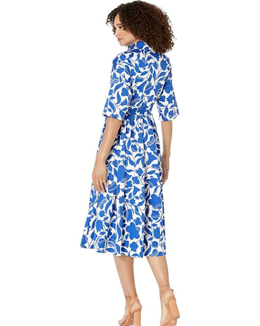 Clothing Kate Spade New York | Kate Spade New York Dresses Zigzag Floral Montauk Dress Blueberry